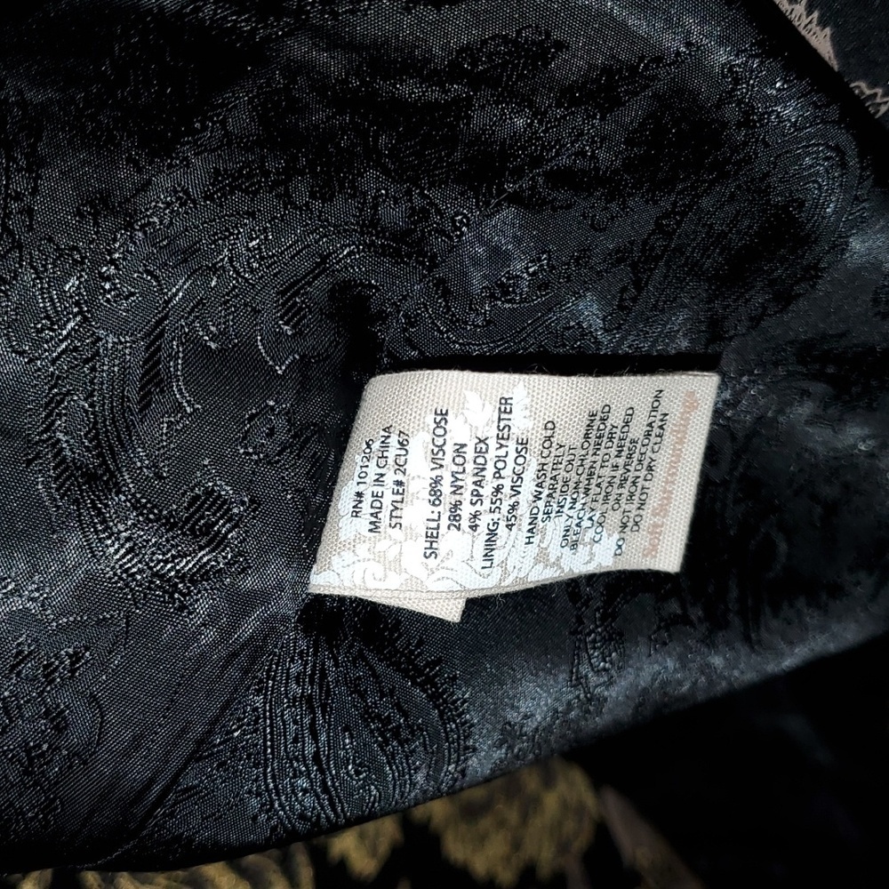 Soft Surroundings Moonstruck Black and Gold Jacket Size Large - Picture 5 of 8